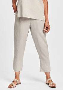 POCKETED ANKLE LINEN PANT