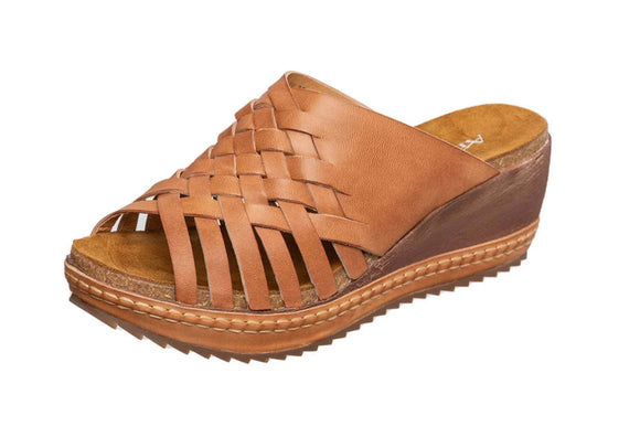 PALEY LEATHER WEDGE SANDAL