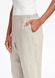 POCKETED ANKLE LINEN PANT