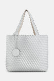 REVERSIBLE FAUX LEATHER TOTE BAG