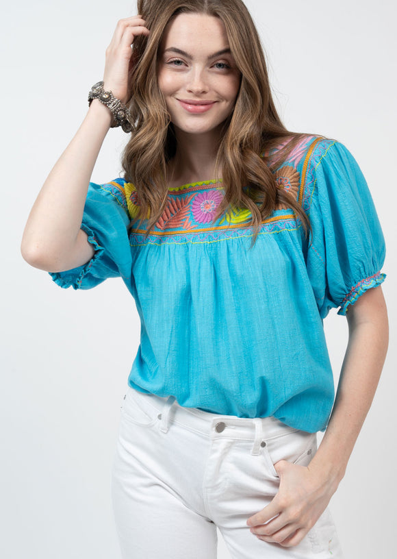 REYNA EMBROIDERED TOP